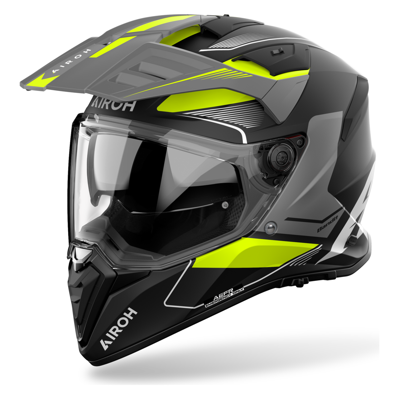 Kask Adventure Airoh Bandit Żółty MatowyXL