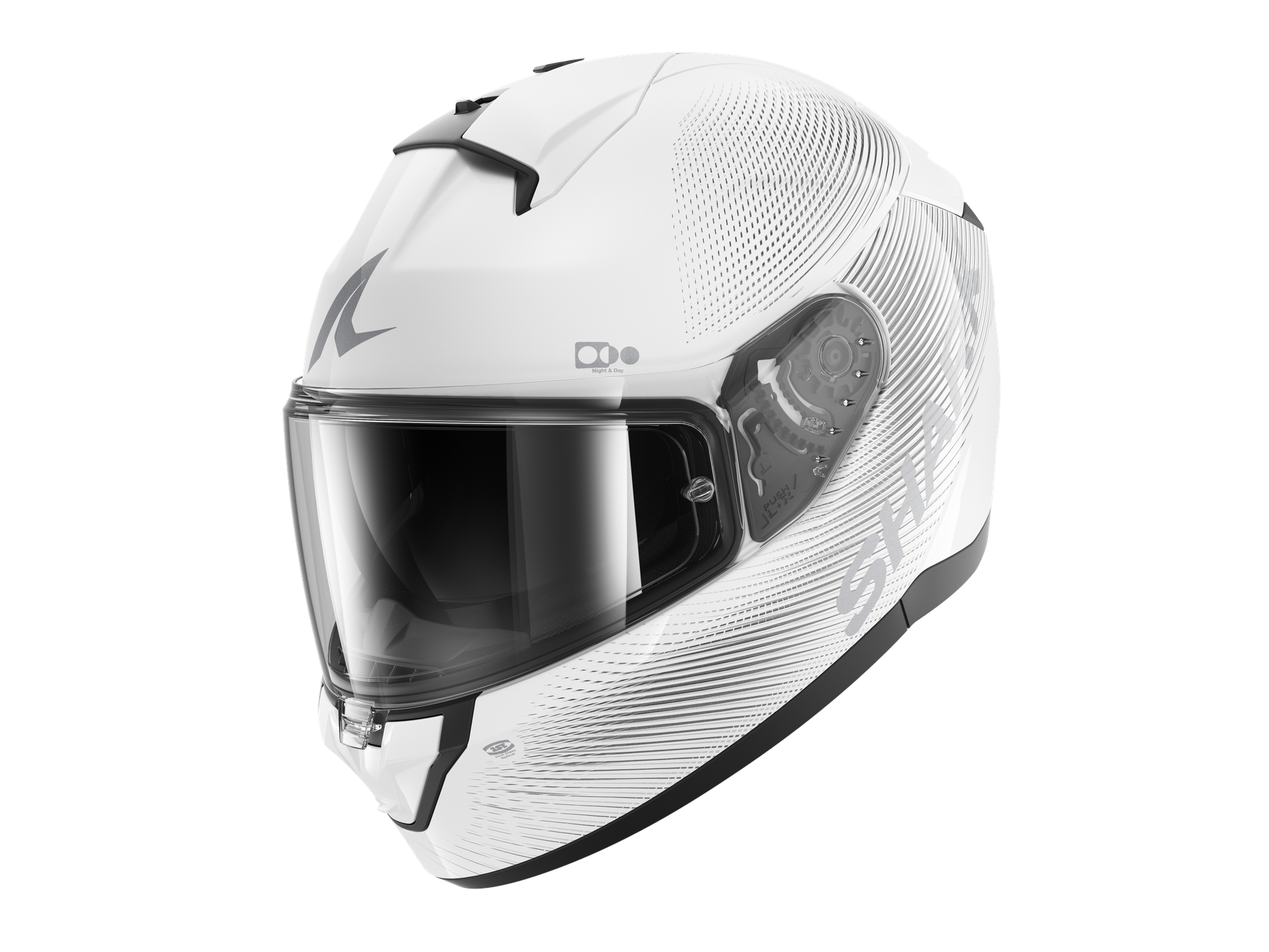 Kask Integralny Shark Ridill 2 SP Lyne Złamany Biały/SrebrnyS