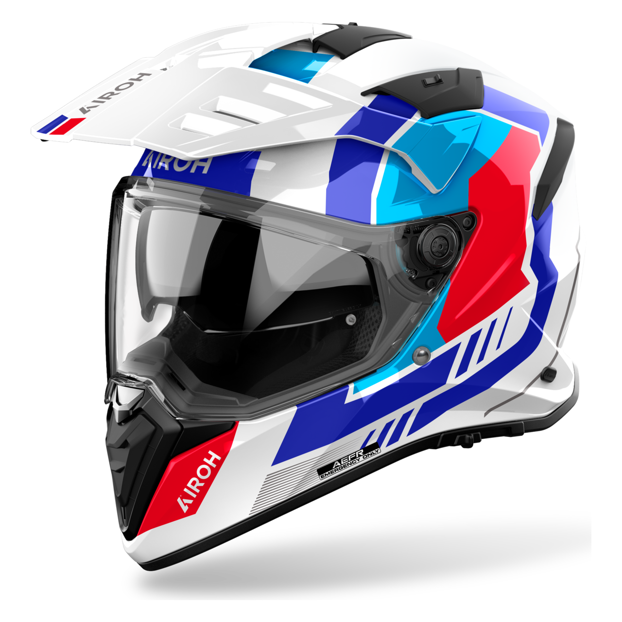 Kask Adventure Airoh Bandit Złamany Biały GlossM