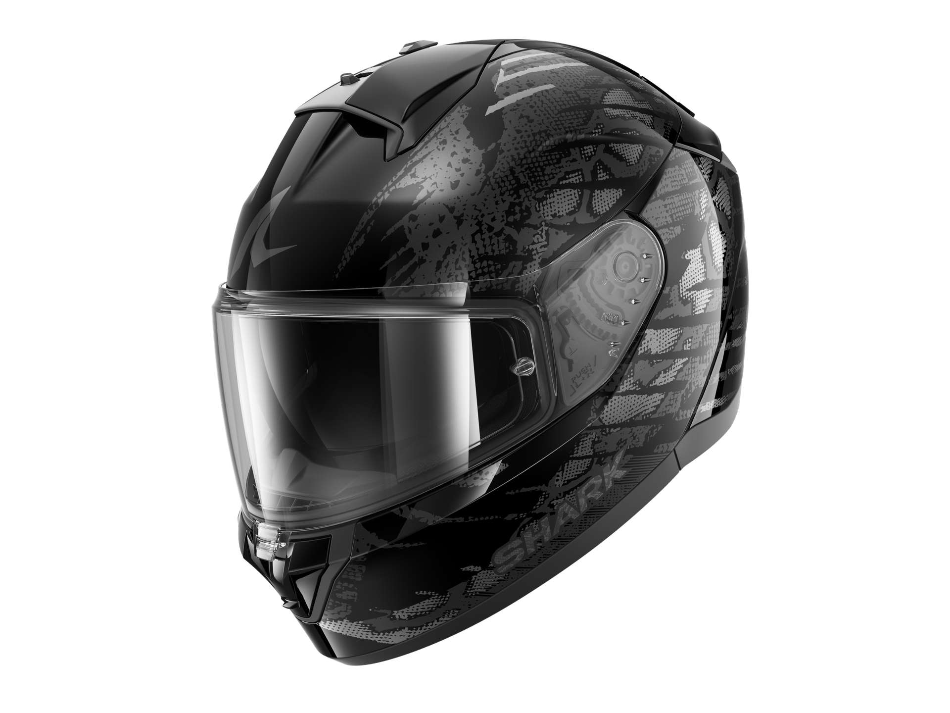 Kask Integralny Shark Ridill 2 Reptaia Czarny/Antracyt/SrebrnyXXL