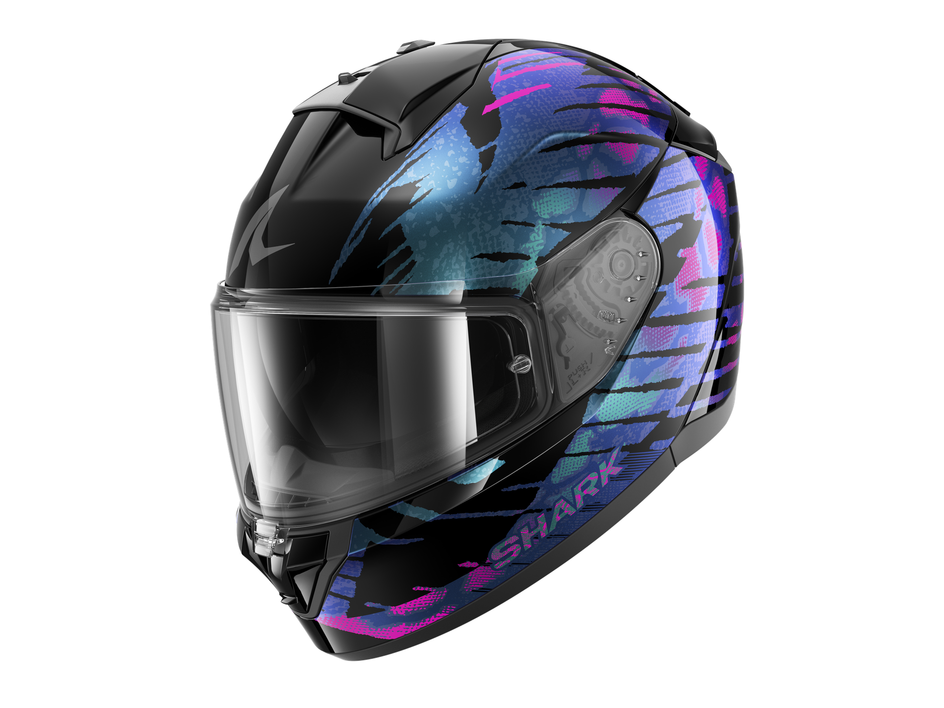 Kask Integralny Shark Ridill 2 Reptaia Czarny/Fioletowy/BrokatowyXS