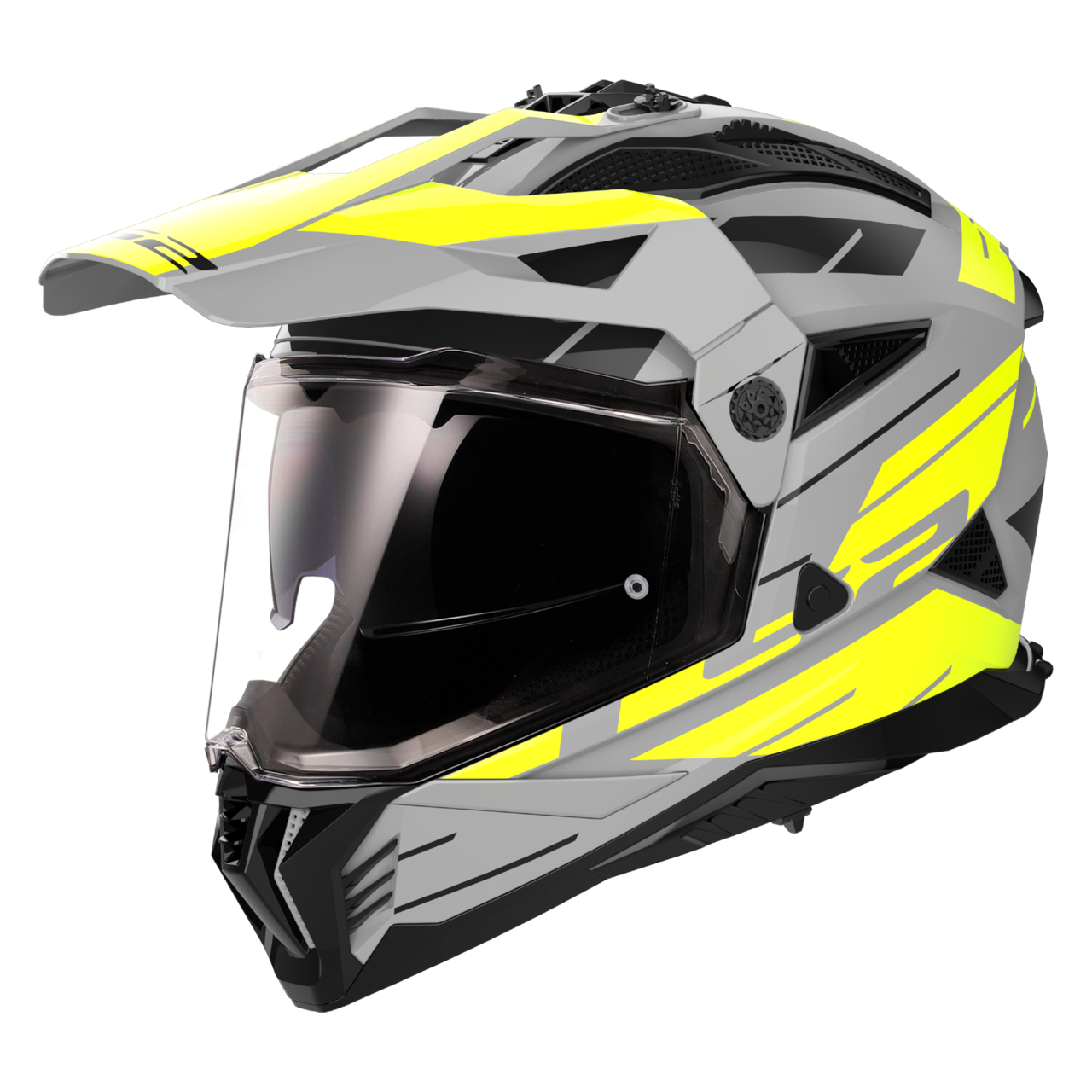 Kask Adventure LS2 MX702 Pioneer II Namib Matowy szary/żółty wysokiej widocznościL