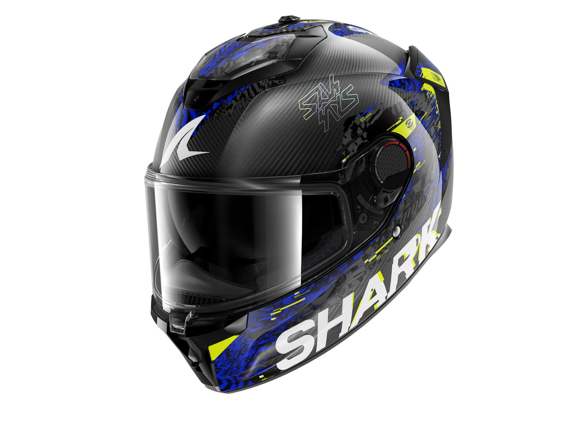 Kask Integralny Shark Spartan GT Pro Carbon Speed-Vib Antracyt/NiebieskiM