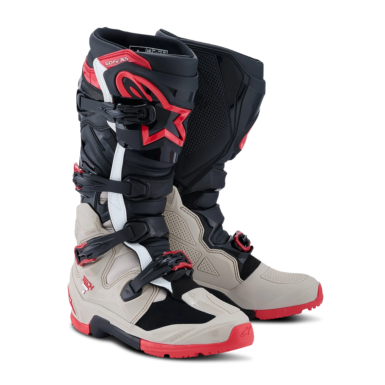 Buty Enduro Alpinestars Tech 7 Czarny/Jasnoszary/Czerwony40,5