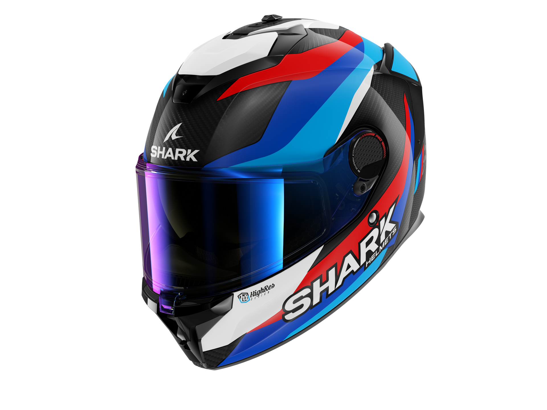 Kask Integralny Shark Spartan GT Pro Carbon Speed-Vib Niebieski/CzerwonyXL
