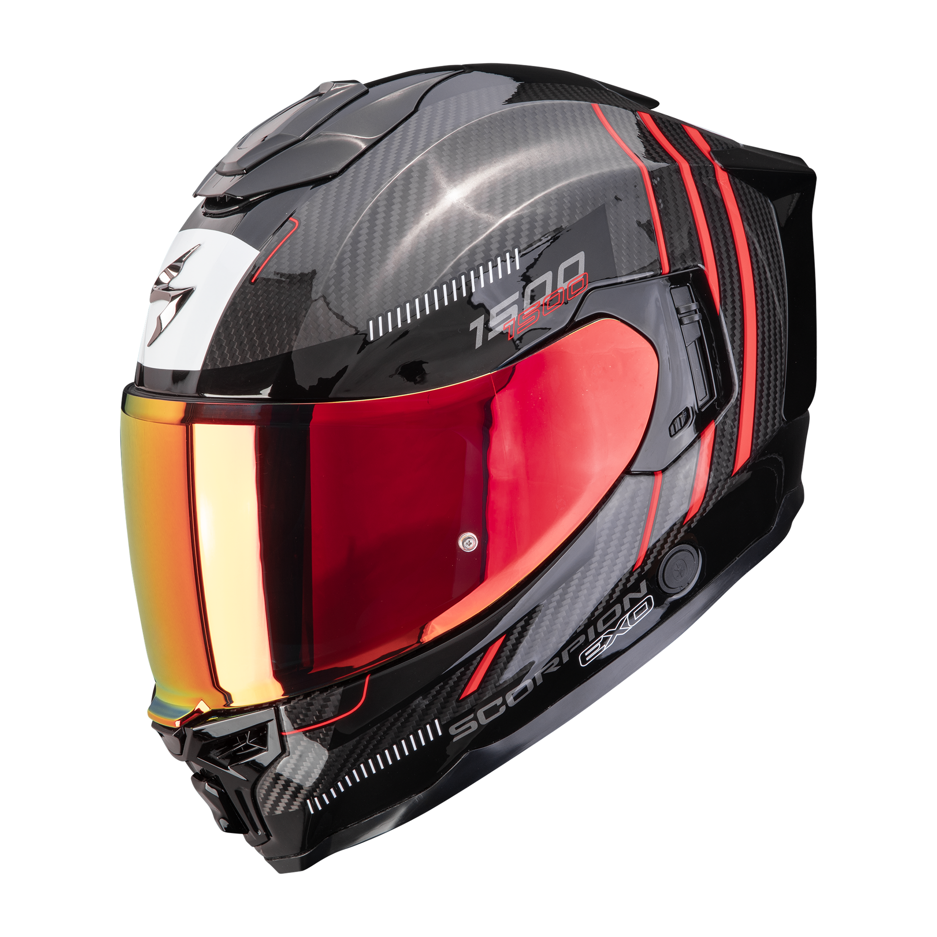 Kask Integralny Scorpion EXO-1500 Carbon Air Zity Czarny/CzerwonyXXL