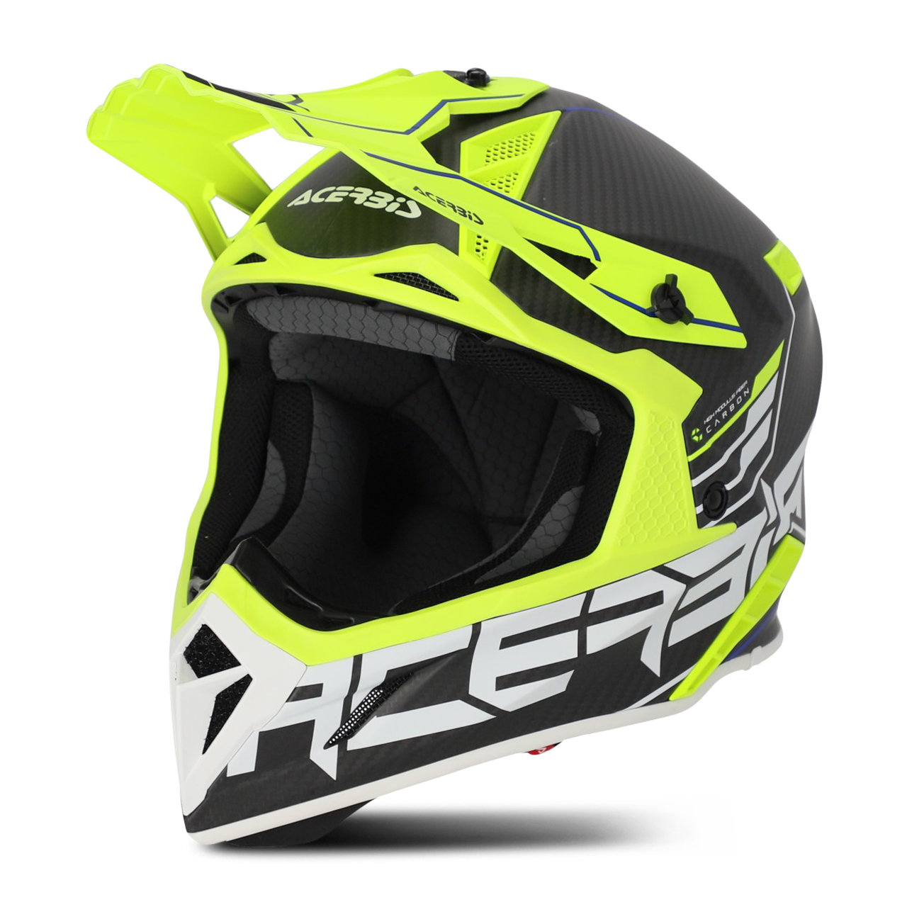 Kask Cross Acerbis Steel Carbon Czarny/Fluorescencyjny żółtyXS