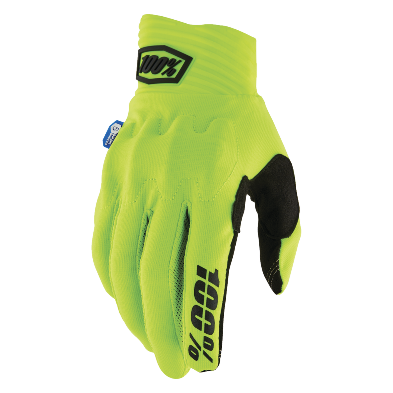 Rękawice Cross 100% Cognito Smart Shock Fluorescencyjny żółtyS