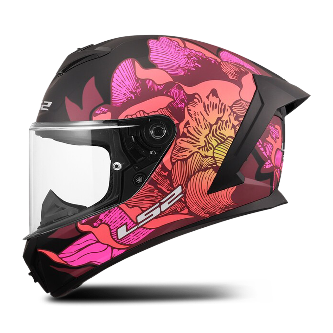 Kask Integralny LS2 FF820 Rapid III Poppies Czarny/RóżowyM