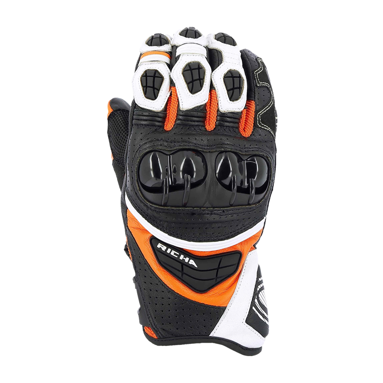 Rękawice Richa Sealth Czarny/Złamany Biały/PomarańczowyXS