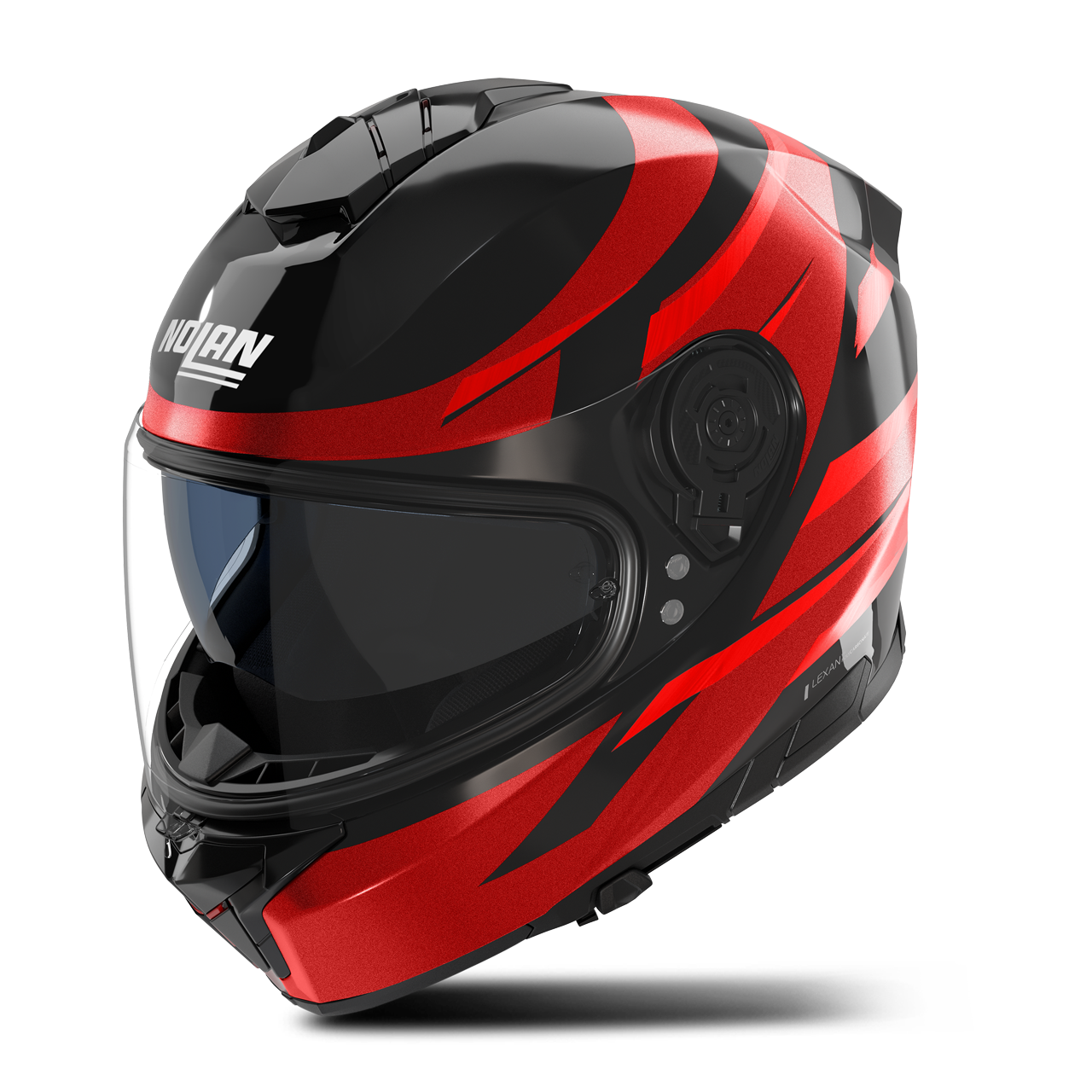 Kask Integralny Nolan N80-8 Fervo Czarny/Czerwony Chromowany MetalXS
