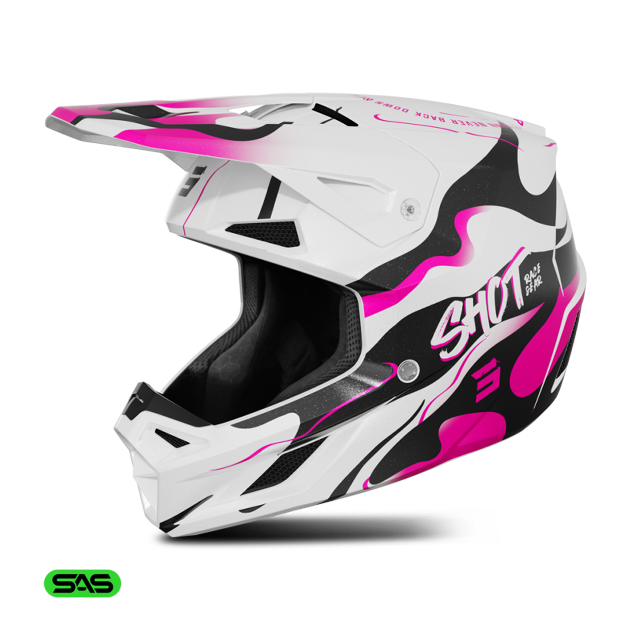 Kask MX Shot Speed Różowy błyszczącyM