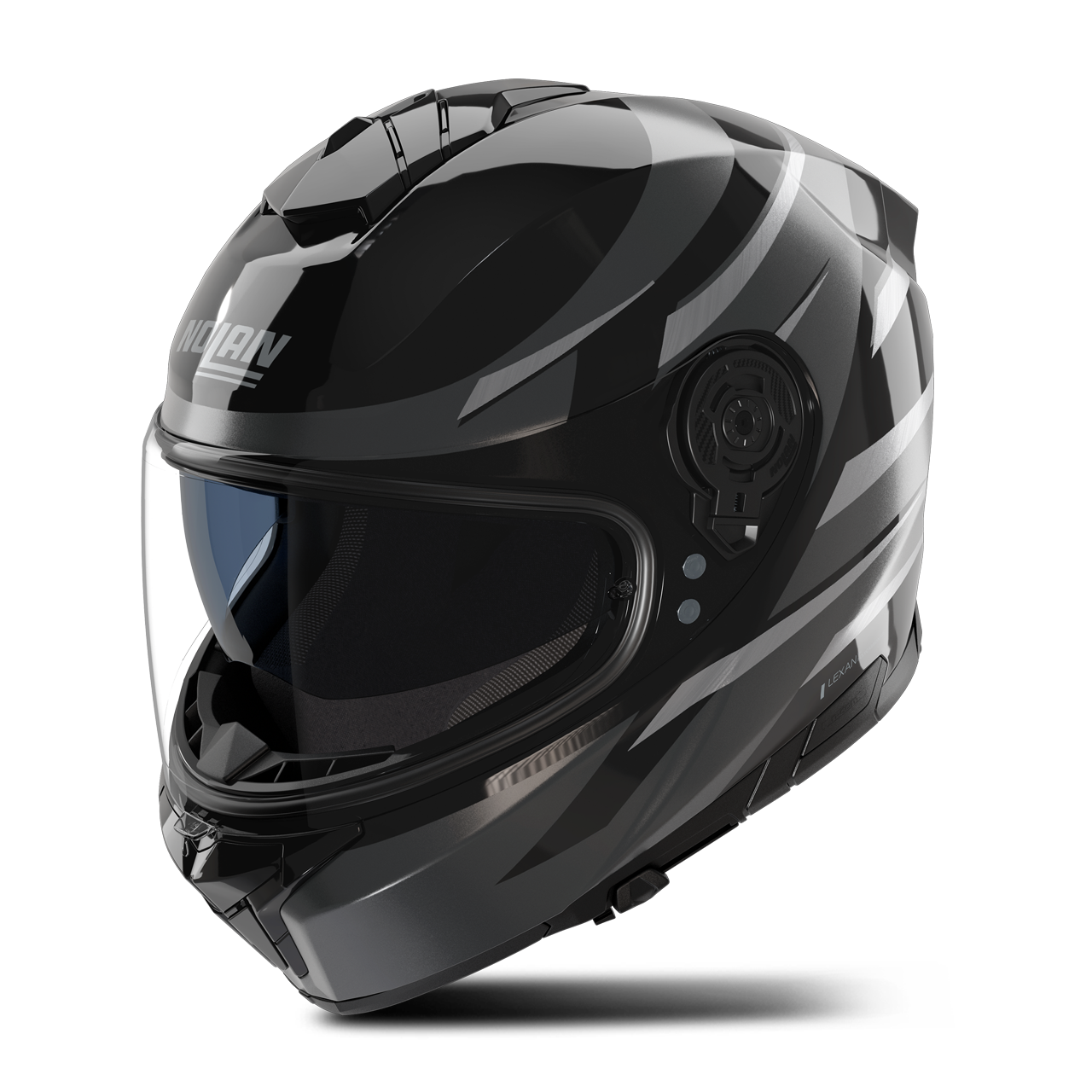 Kask Integralny Nolan N80-8 Fervo Czarny/Antracytowy/Silver Chromowany MetalXS