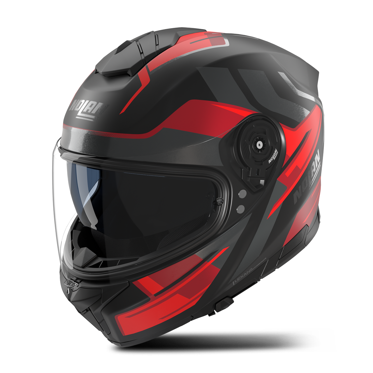 Kask Integralny Nolan N80-8 Trittico Czarny/Czerwony/Antracyt MatowyS