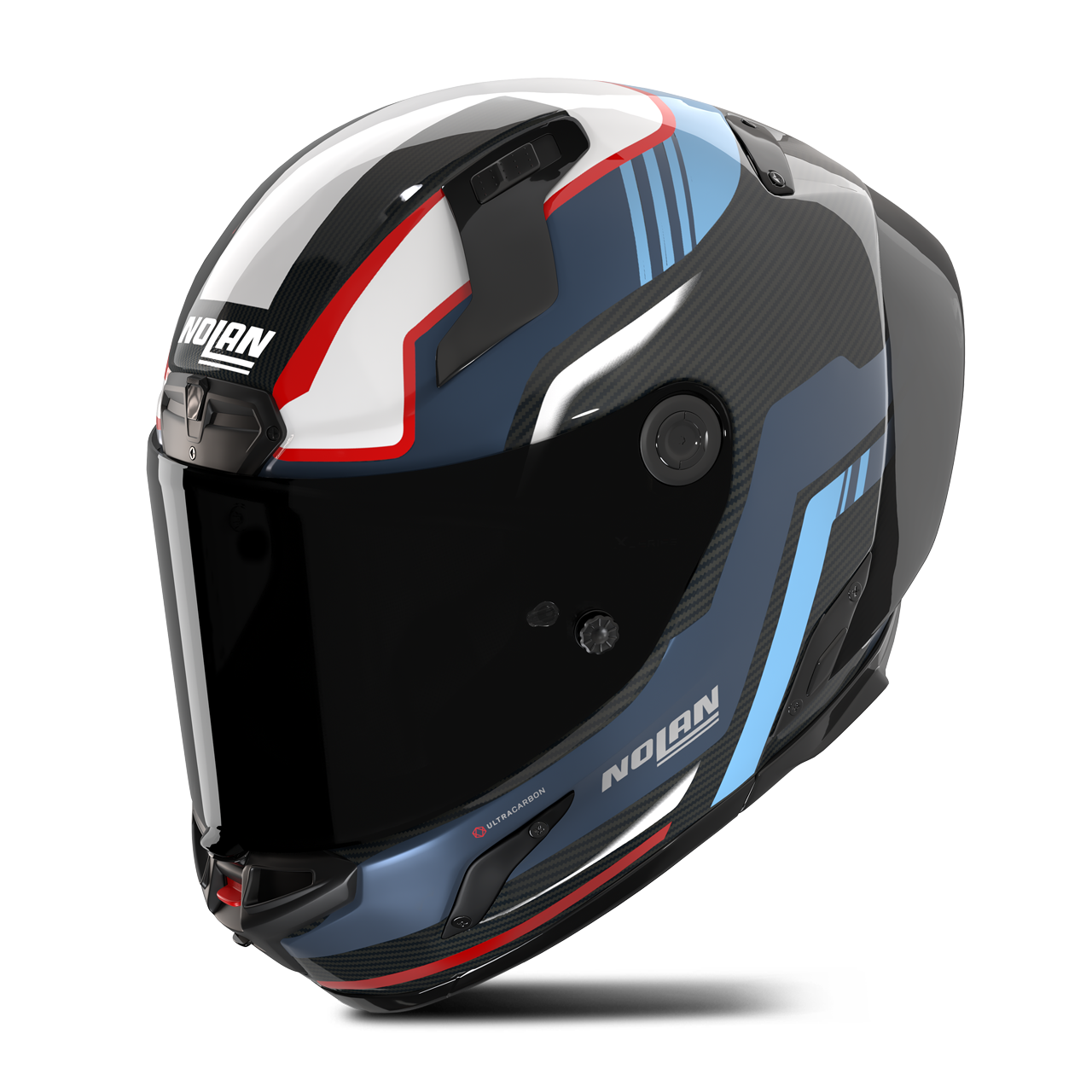 Kask Integralny Nolan X-804 RS Piega Głęboki niebieski/Jasnoniebieski/Czerwony BłyszczącyS