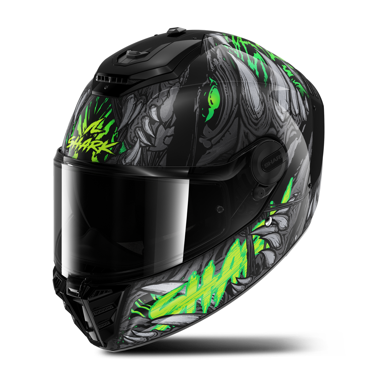 Kask Integralny Shark Spartan RS Shaytan Mat Czarny/Zielony/AntracytS