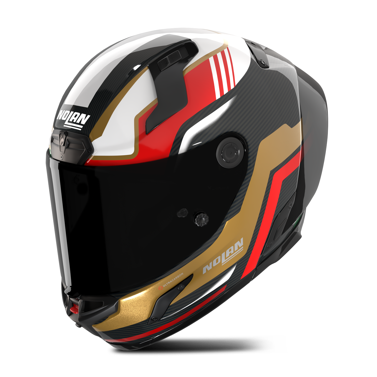 Kask Integralny Nolan X-804 RS Piega Złoty/Czerwony/Zielony Metal BłyszczącyXXS
