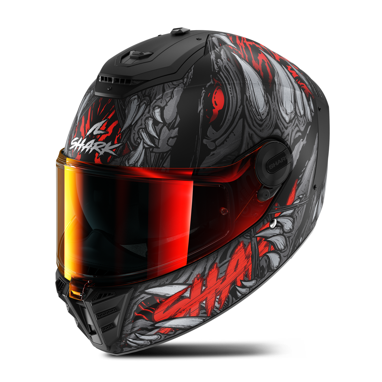 Kask Integralny Shark Spartan RS Shaytan Mat Czarny/Antracyt/CzerwonyM