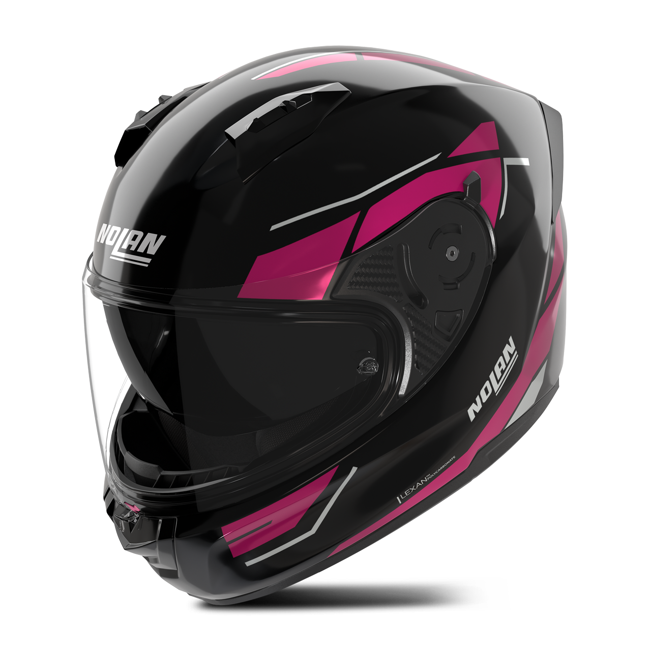 Kask Integralny Nolan N60-6 Sincrono Czarno/Fuksjowy MetalS