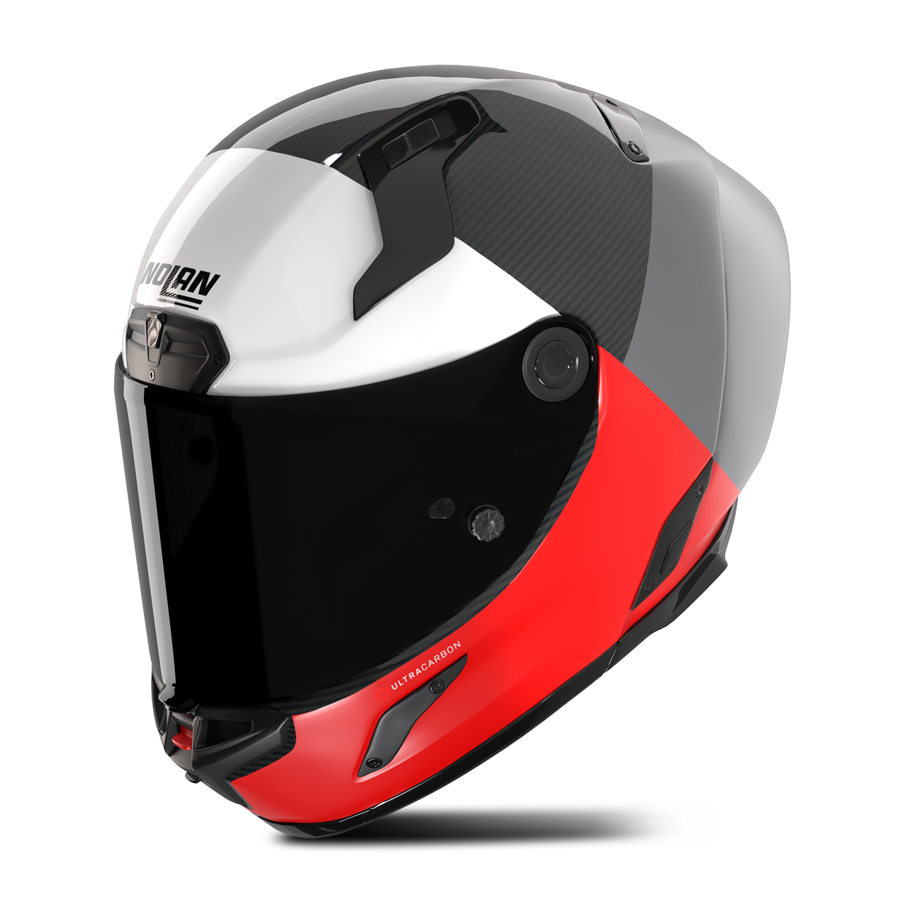 Kask Integralny Nolan X-804 RS Blocco Szary Lava/Czerwony/Biały BłyszczącyL