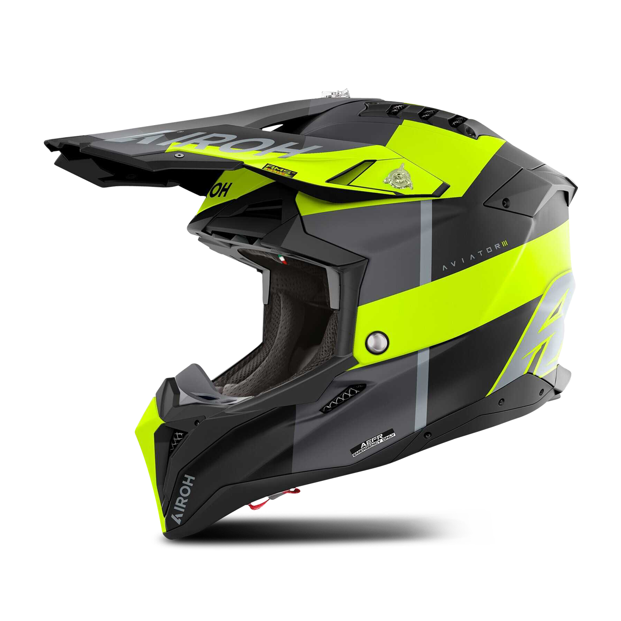 Kask Cross Airoh Aviator 3 Matowy ŻółtyS