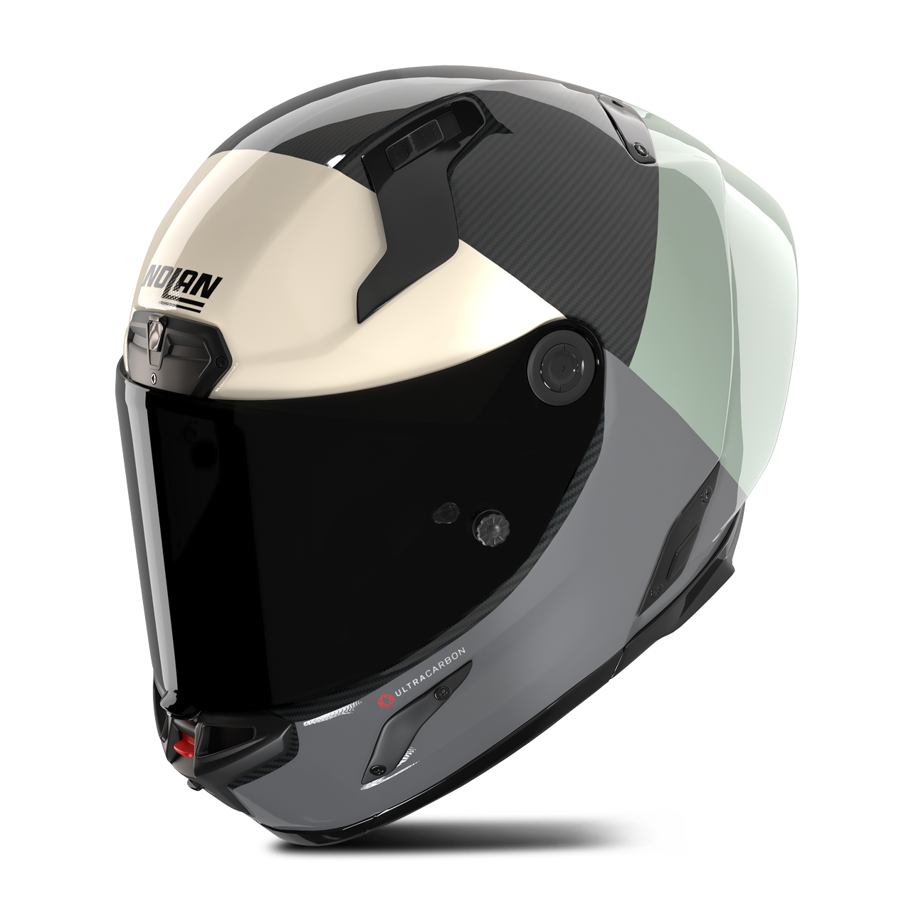 Kask Integralny Nolan X-804 RS Blocco Zielony Szary/Szary Lava/Kość Słoniowa BłyszczącyM