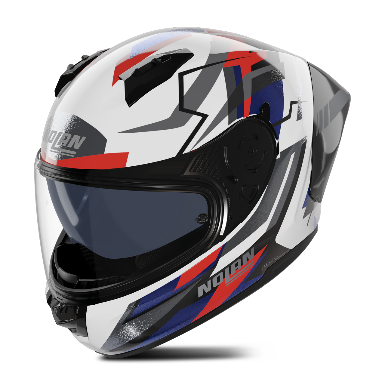 Kask Integralny Nolan N60-6 Sport Biały/Niebieski/Czerwony MetalXL