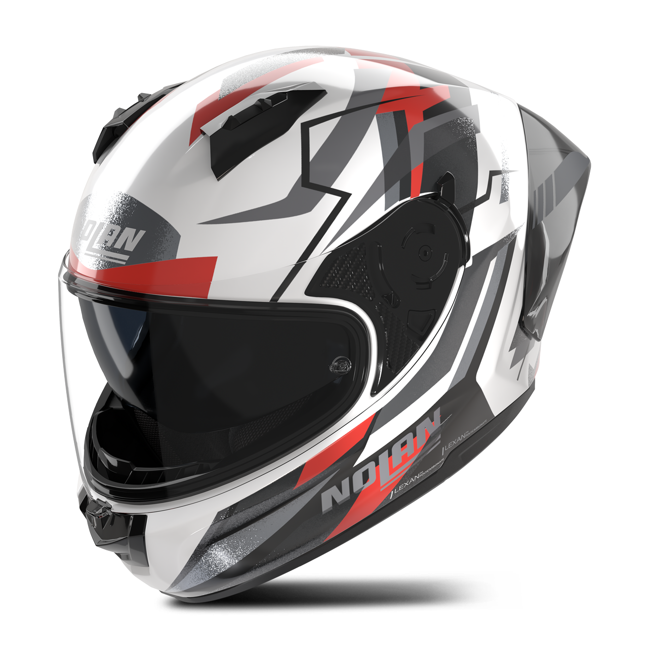 Kask Integralny Nolan N60-6 Sport Biały/Czarny/Czerwony MetalXL