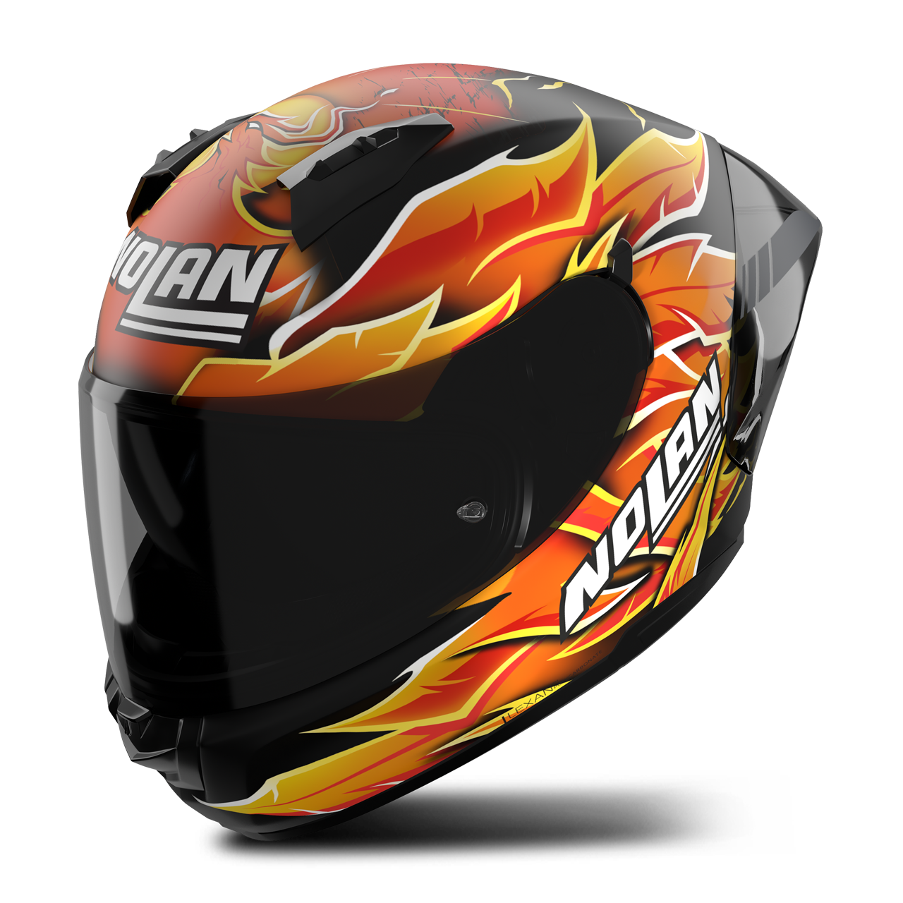 Kask Integralny Nolan N60-6 Sport Czarny/Czerwony/Pomarańczowy/Żółty MatowyL