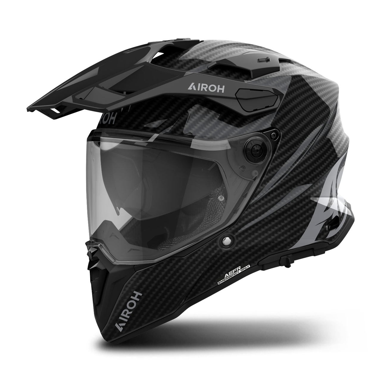 Kask Adventure Airoh Commander 2 Pełny karbon błyszczącyXL