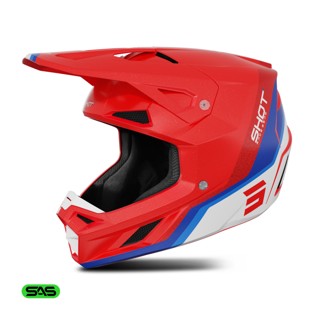 Kask MX Shot Speed Czerwony perłowyM