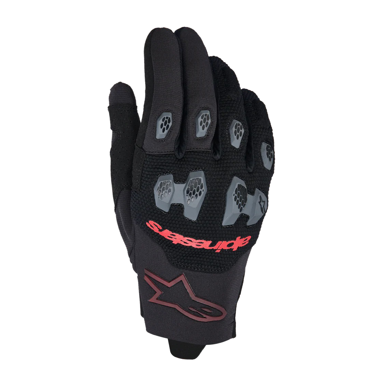 Rękawice Cross Alpinestars Pro-Dura Czarny/JasnoczerwonyXXL