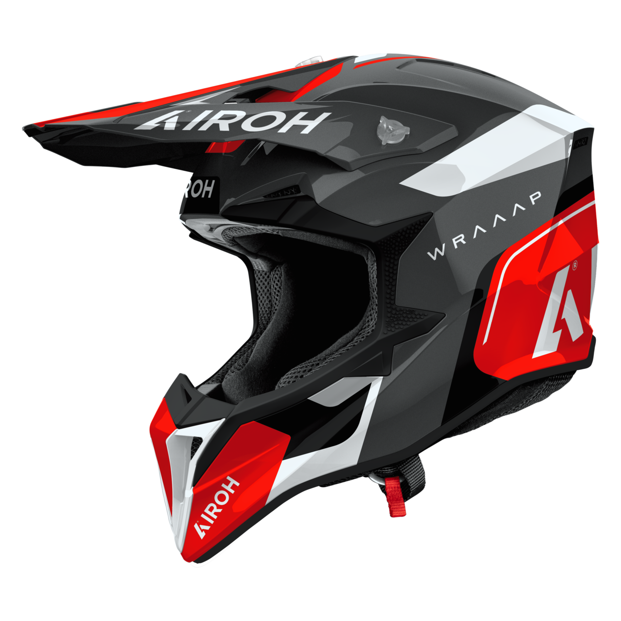 Kask Cross Airoh Wraaap Conquer (2026) Czerwony połyskS