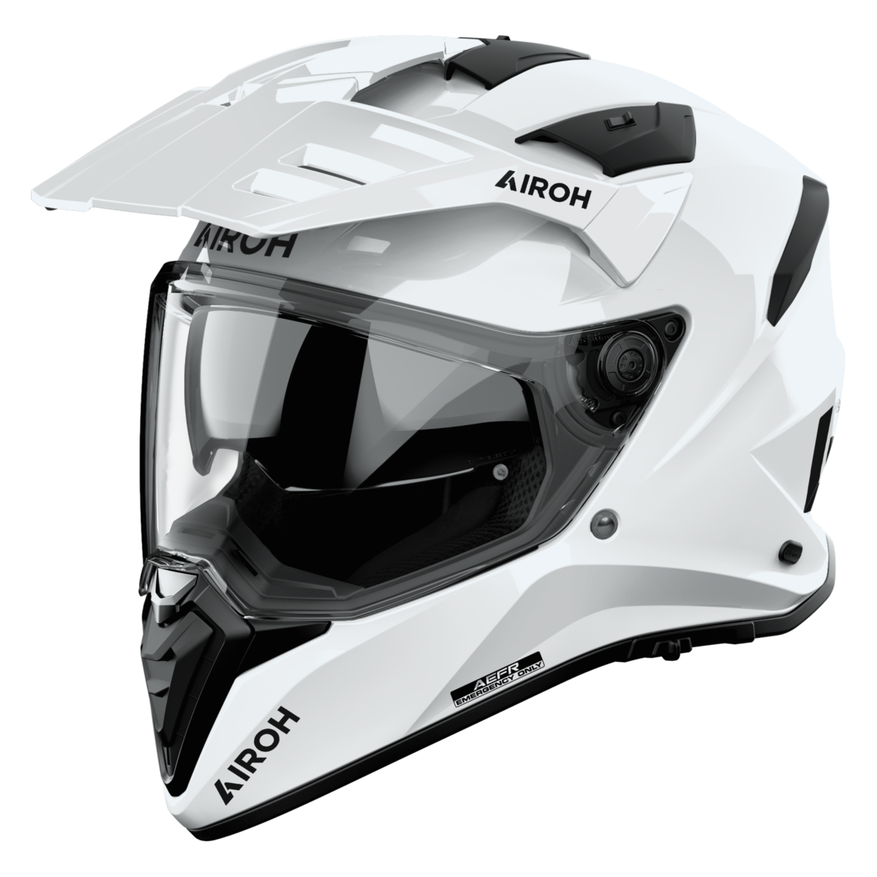 Kask Adventure Airoh Bandit Złamany BiałyS