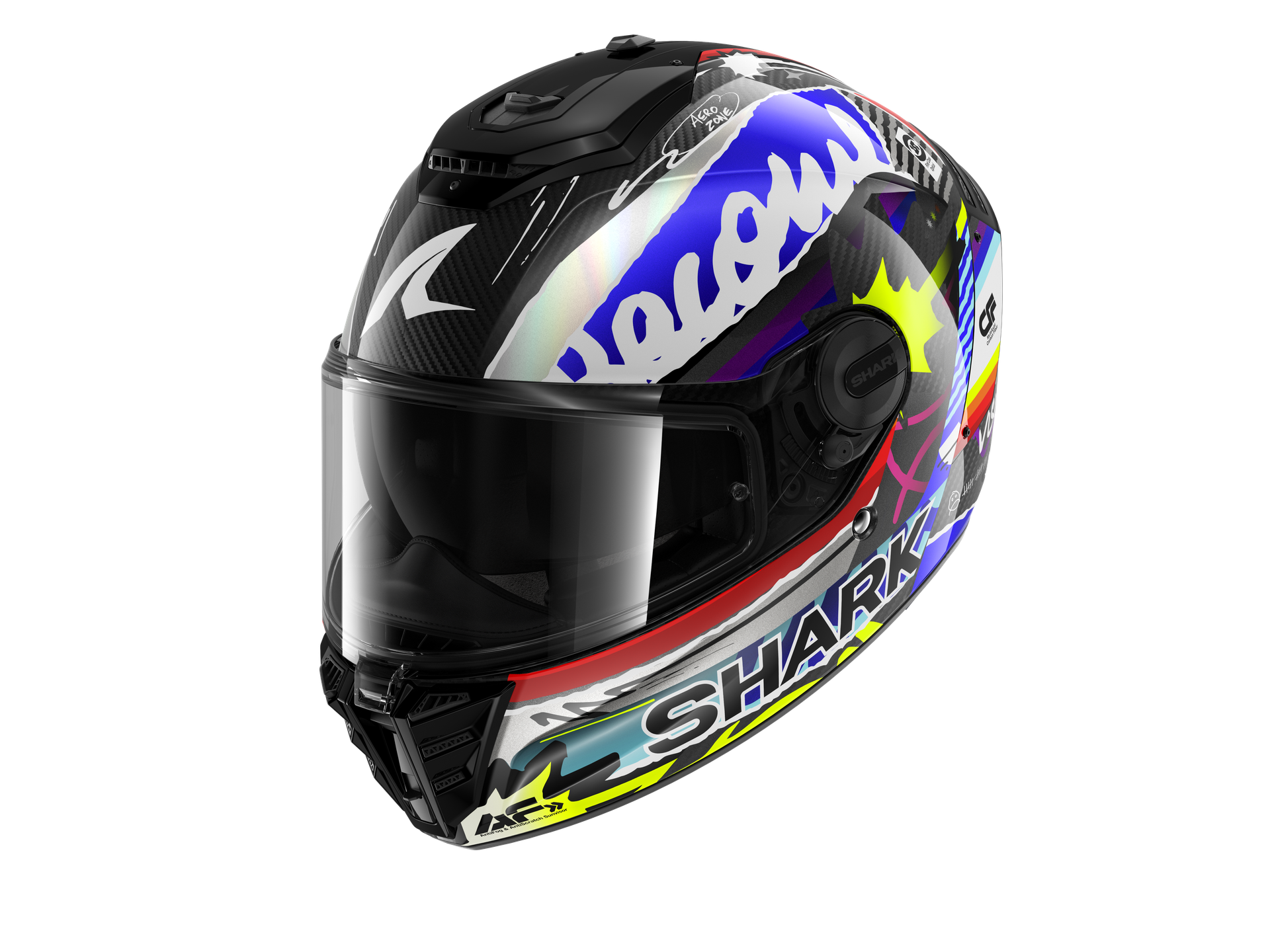 Kask Integralny Shark RS Carbon Streetrush Chromowany/NiebieskiS