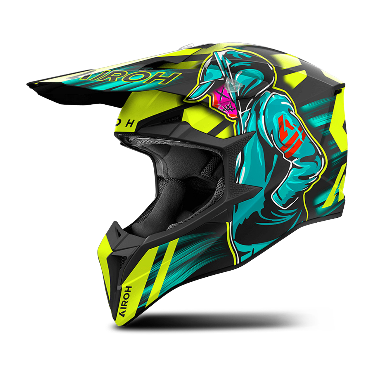 Kask Cross Airoh Wraaap Żółty MatowyL