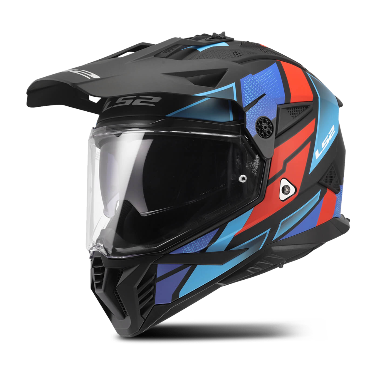 Kask Adventure LS2 MX702 Pioneer II Block Czarny/Czerwony/NiebieskiXL