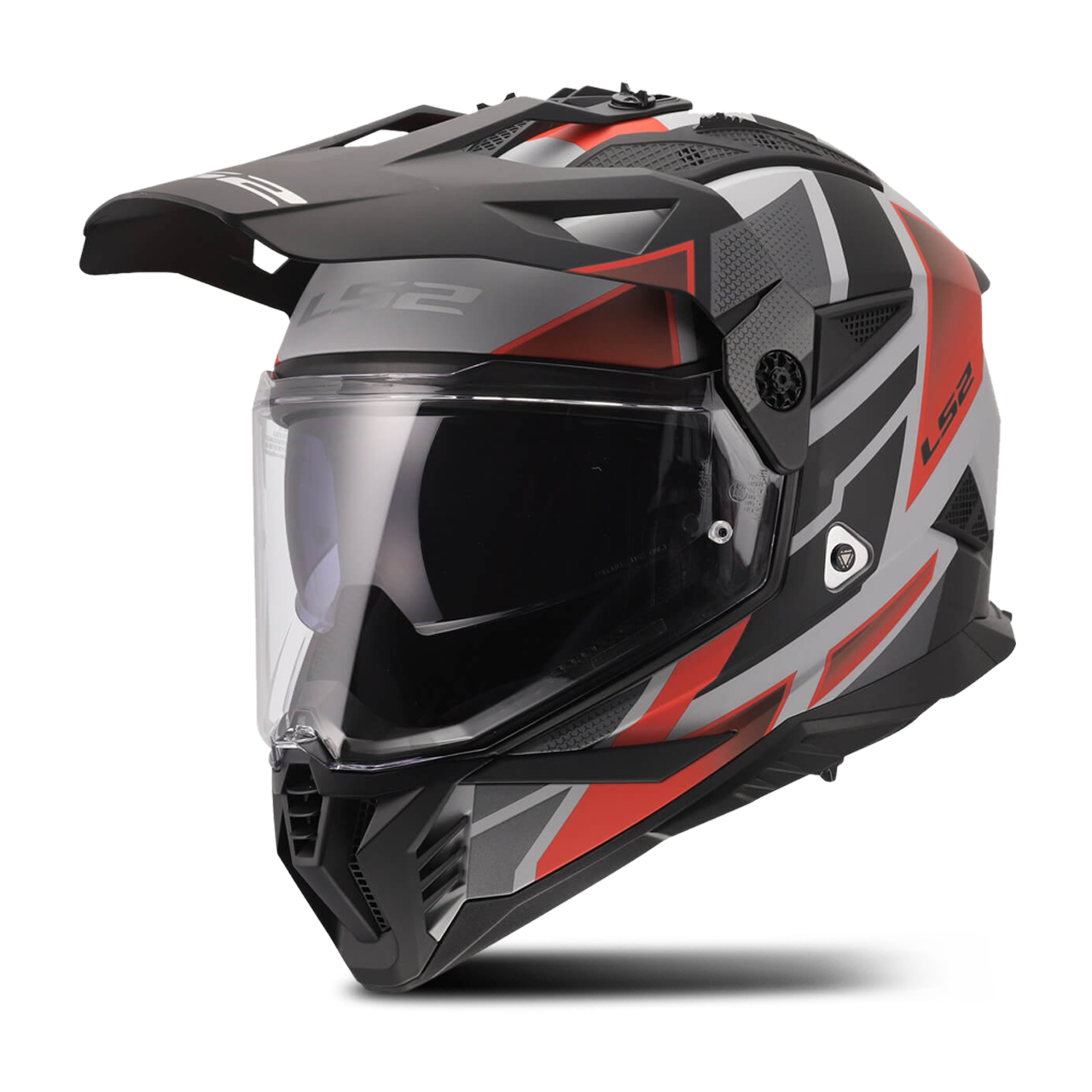 Kask Adventure LS2 MX702 Pioneer II Block Szary/CzerwonyXXL
