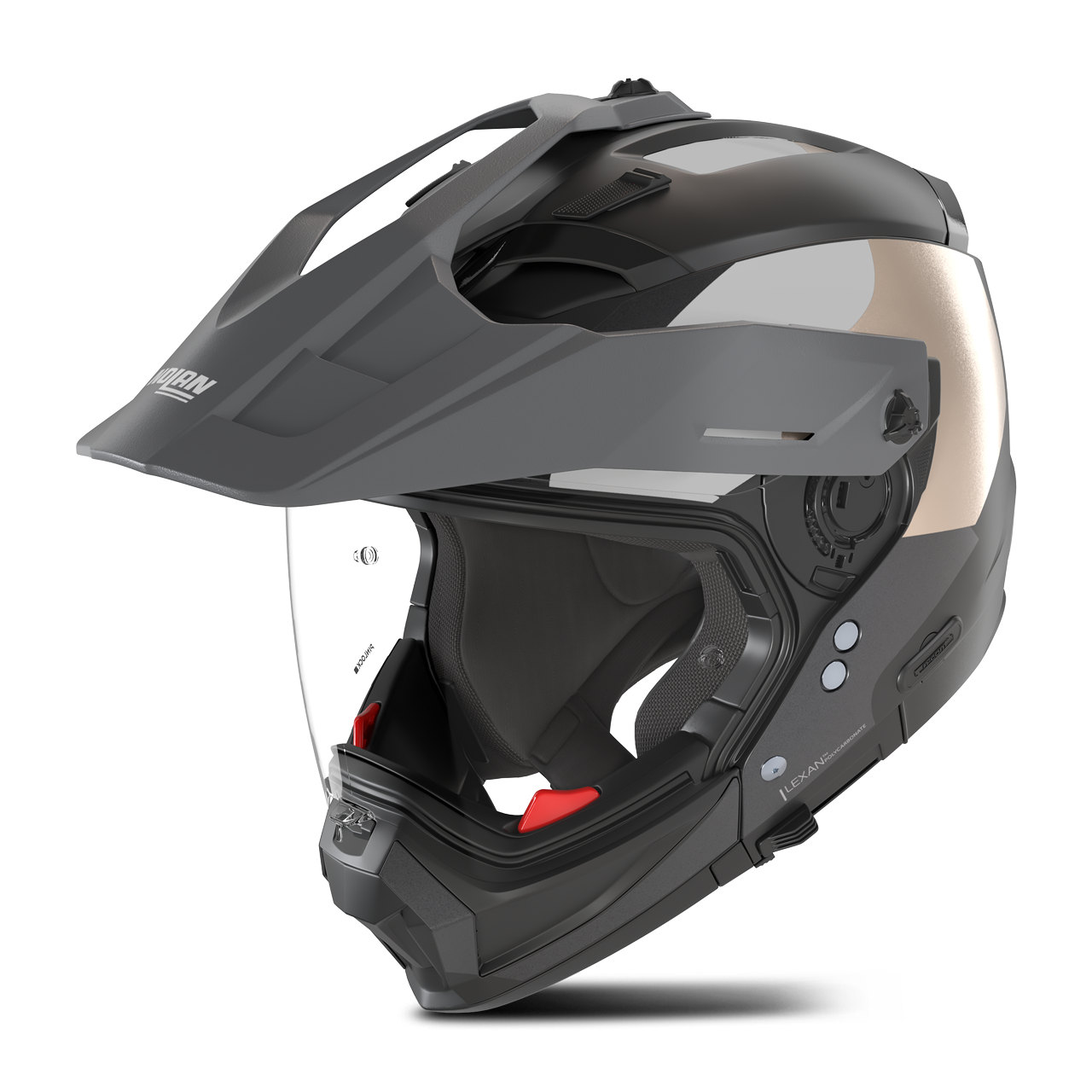 Kask Adventure Nolan N70-2 X Selvado Czarny/Lava Grey/Szary/Sand MattS