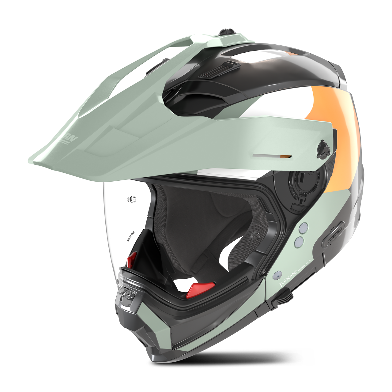 Kask Adventure Nolan N70-2 X Selvado Czarno/Szary-Zielony/Biały/Pomarańczowy MatowyL