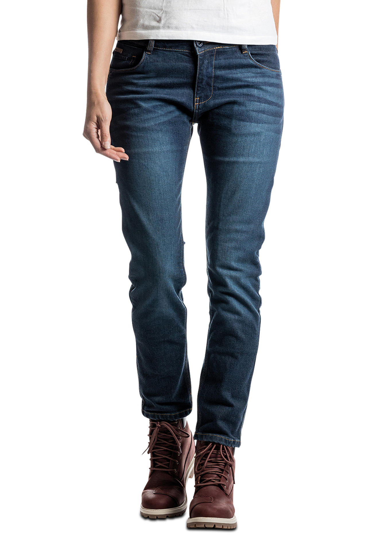 Spodnie Motocyklowe Ixon Billie Damskie Wyprany niebieski26