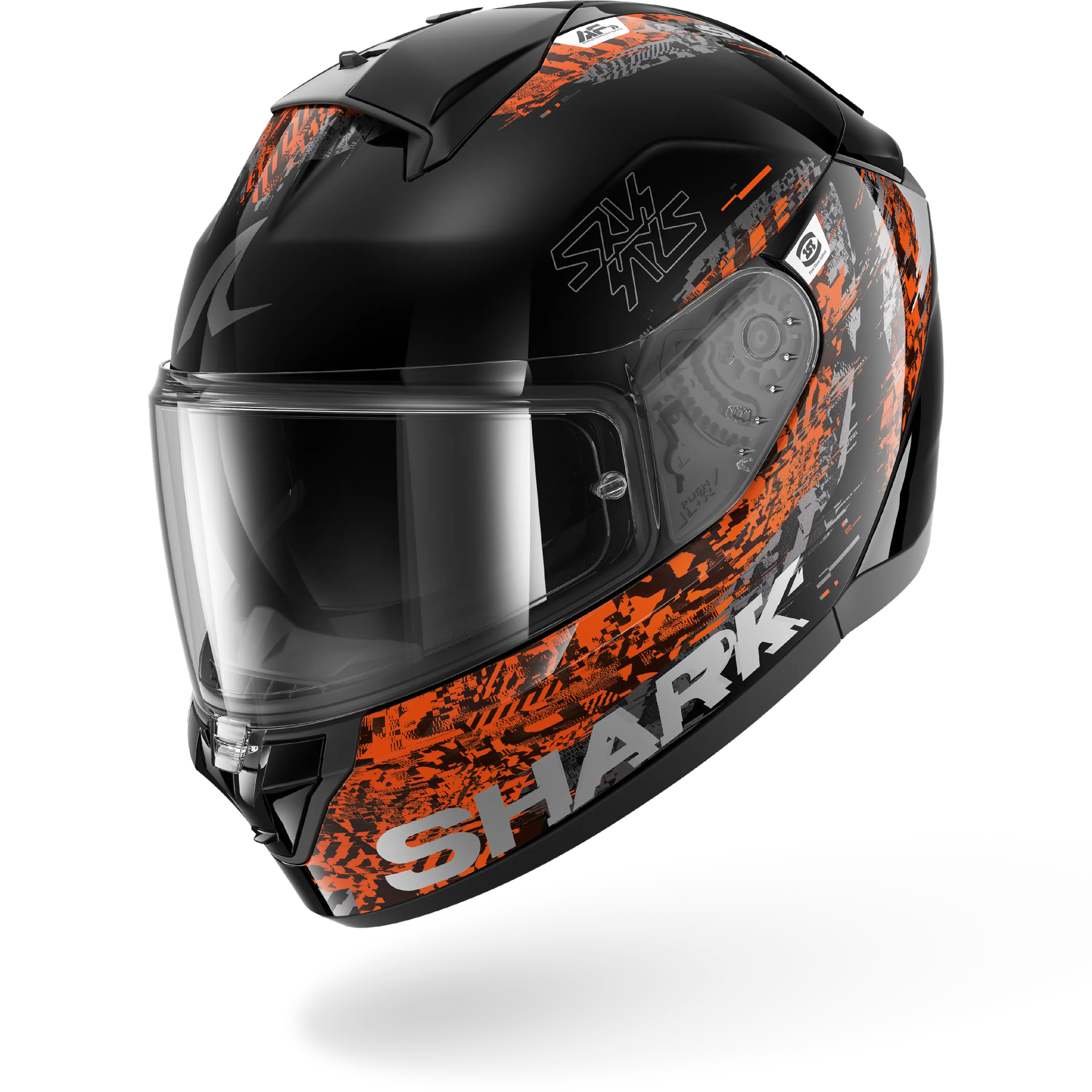 Kask Integralny Shark Ridill 2 Speed-Vib Czarny/Antracyt/PomarańczowyL