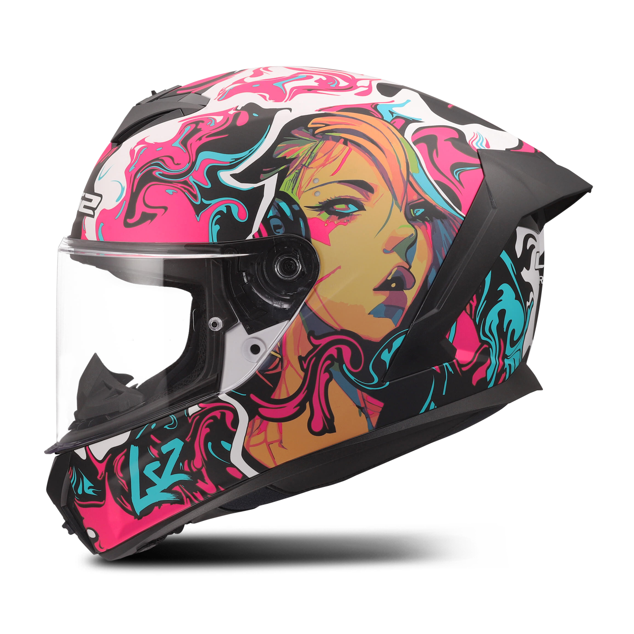 Kask Integralny LS2 FF820 Rapid III Cyberg Fioletowy/CyjanXL