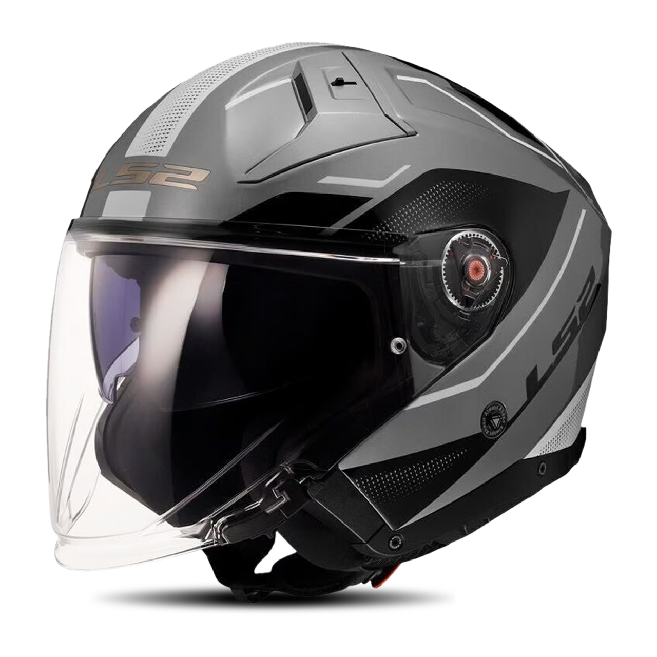 Kask Otwarty LS2 OF603 Infinity II Veyron Czarny/Szary/CzerwonyS