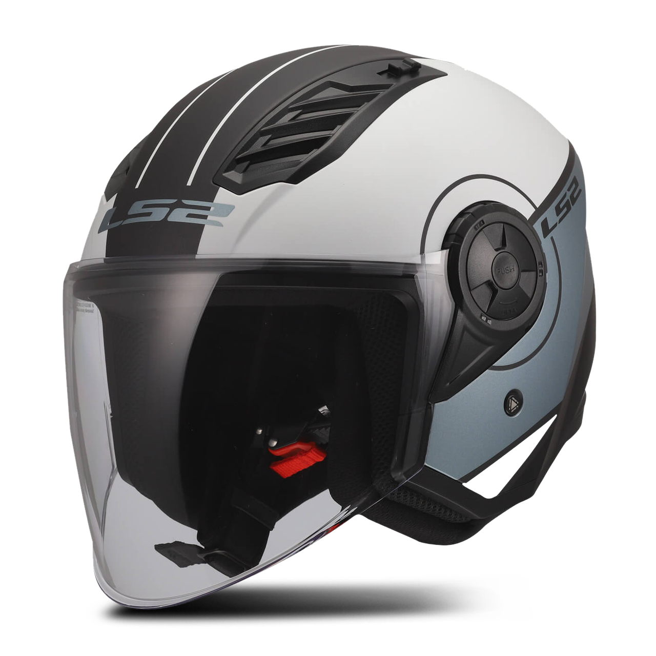 Kask Otwarty LS2 OF616 Airflow II Cover Szary/NiebieskiM