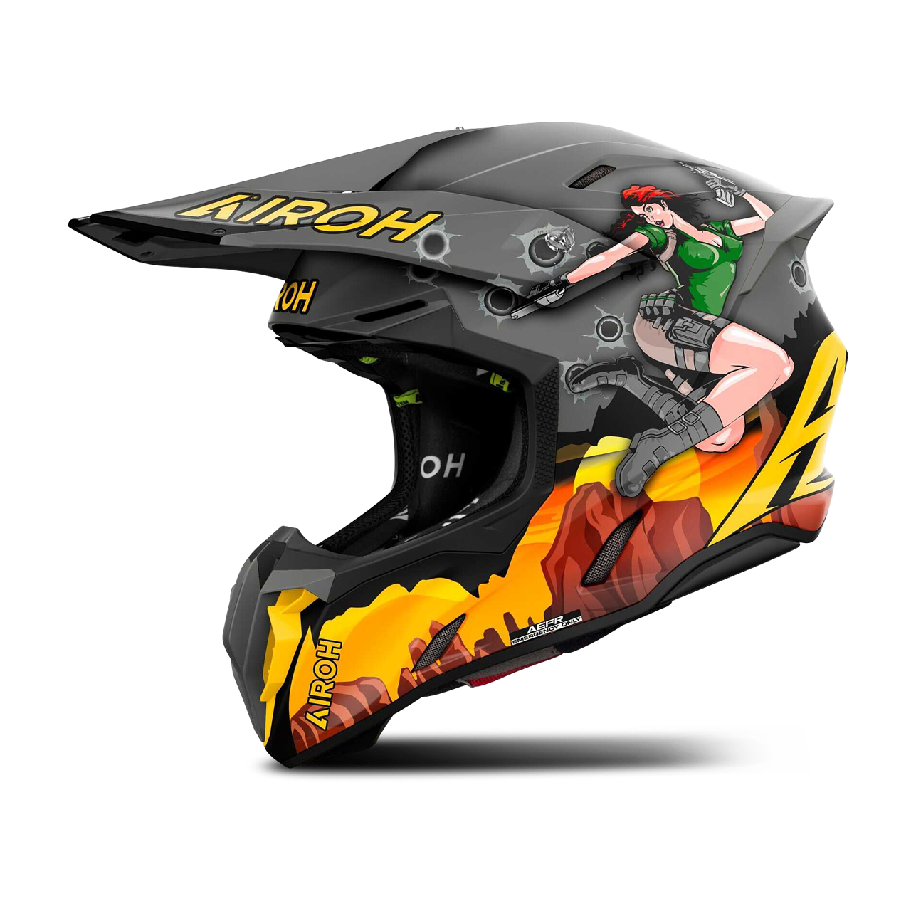 Kask Cross Airoh Twist 3 Adventure Matowy SzaryXS