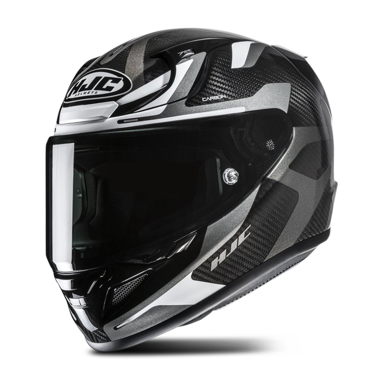 Kask Integralny HJC RPHA 12 Carbon Xentra Czarny/Złamany Biały/SzaryXS