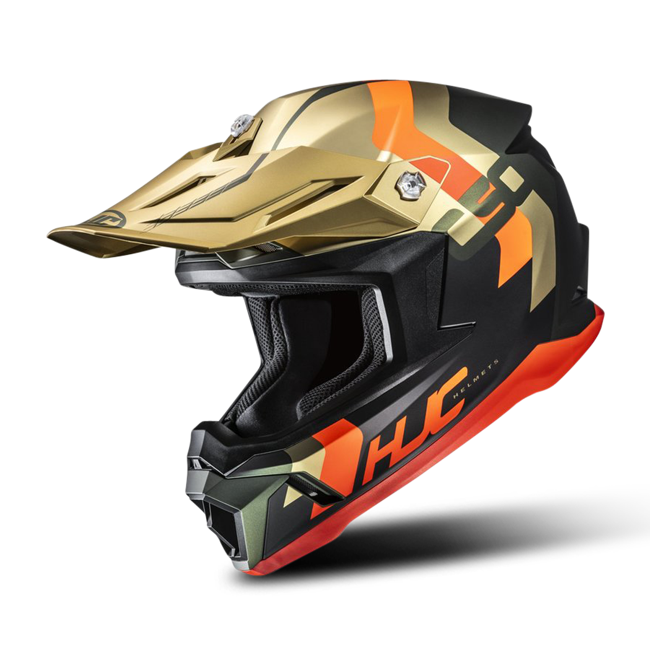 Kask Cross HJC C50 Primal Złoty/PomarańczowyL
