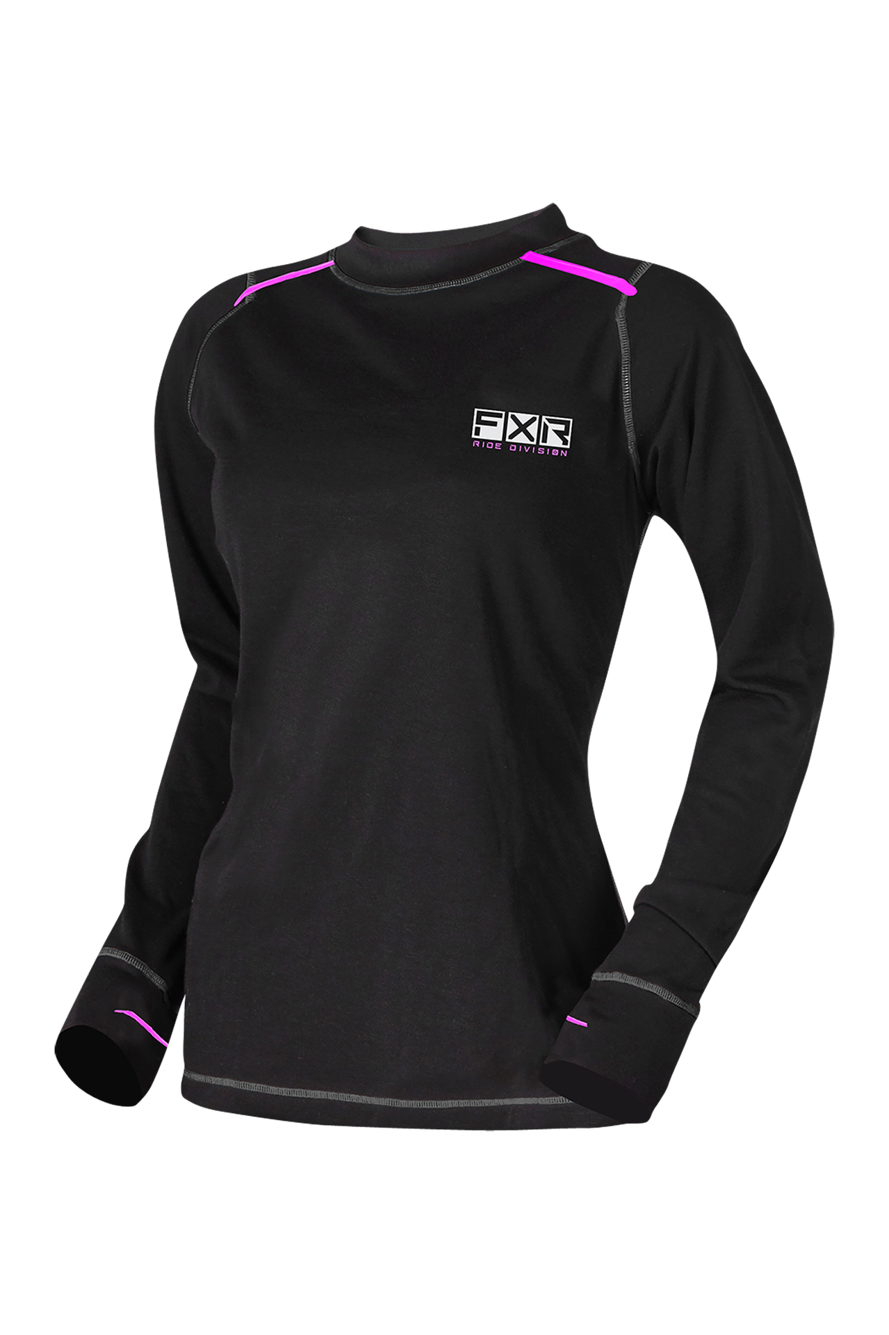Bluza Termoaktywna FXR Vapor Baselayer Damska Czarny/RóżowyS