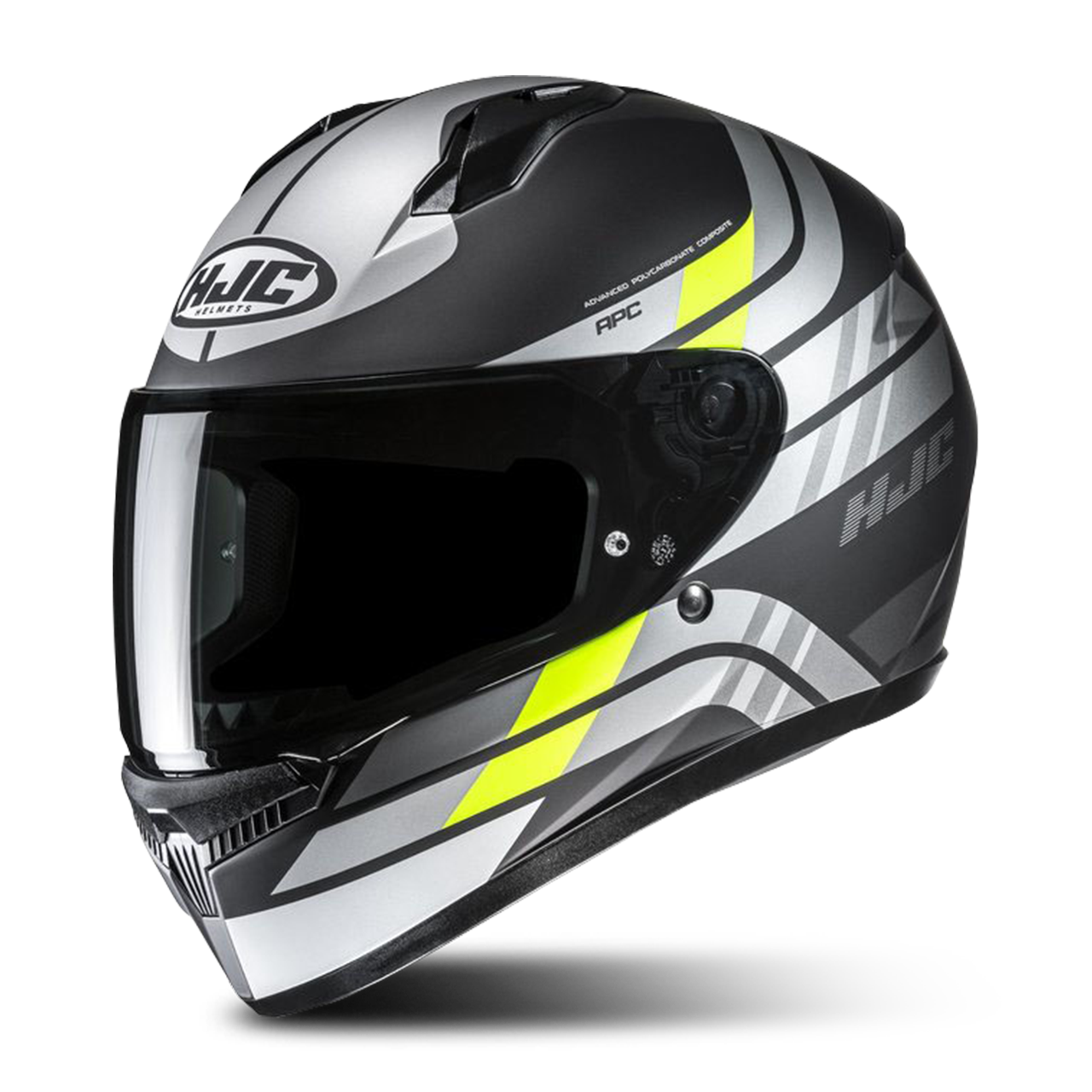Kask Integralny HJC C10 Hiper Czarny/Szary/Fluorescencyjny ŻółtyXL
